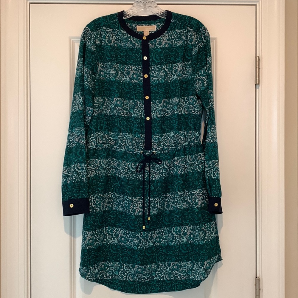 NWT MICHAEL Michael Kors Island Green Tunic Dress in Size 6
